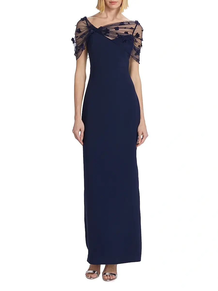 THEIA Women's Sophia Beaded Shawl Gown | Thumbnail 3 THEIA Women's Sophia Beaded Shawl Gown | Thumbnail 3