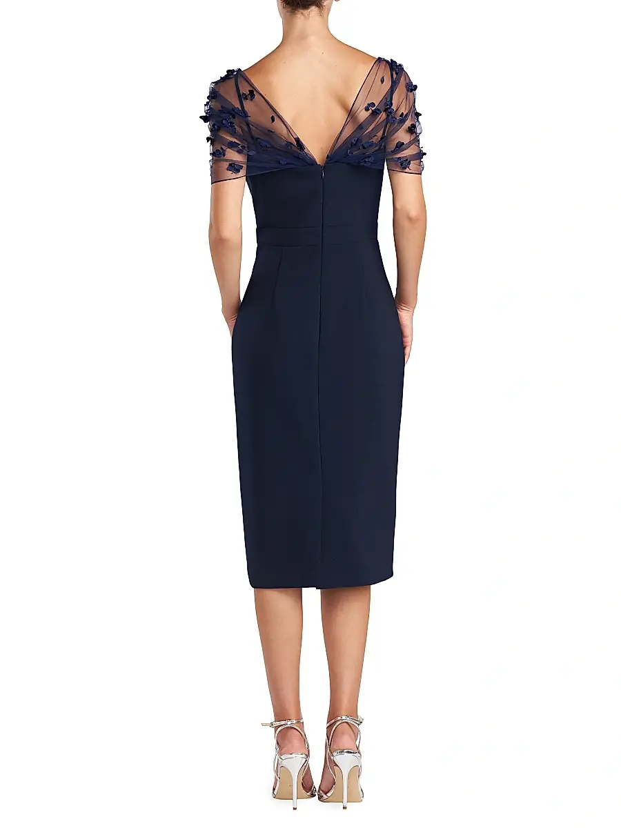 THEIA Women's Gia Beaded Shawl-Embellished Dress | Thumbnail 5 THEIA Women's Gia Beaded Shawl-Embellished Dress | Thumbnail 5
