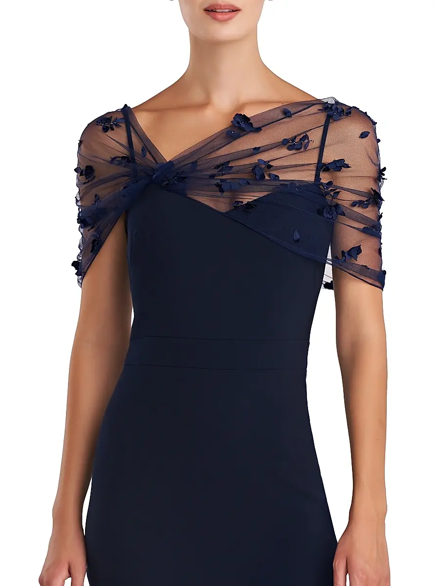 THEIA Women's Gia Beaded Shawl-Embellished Dress | Thumbnail 6 THEIA Women's Gia Beaded Shawl-Embellished Dress | Thumbnail 6