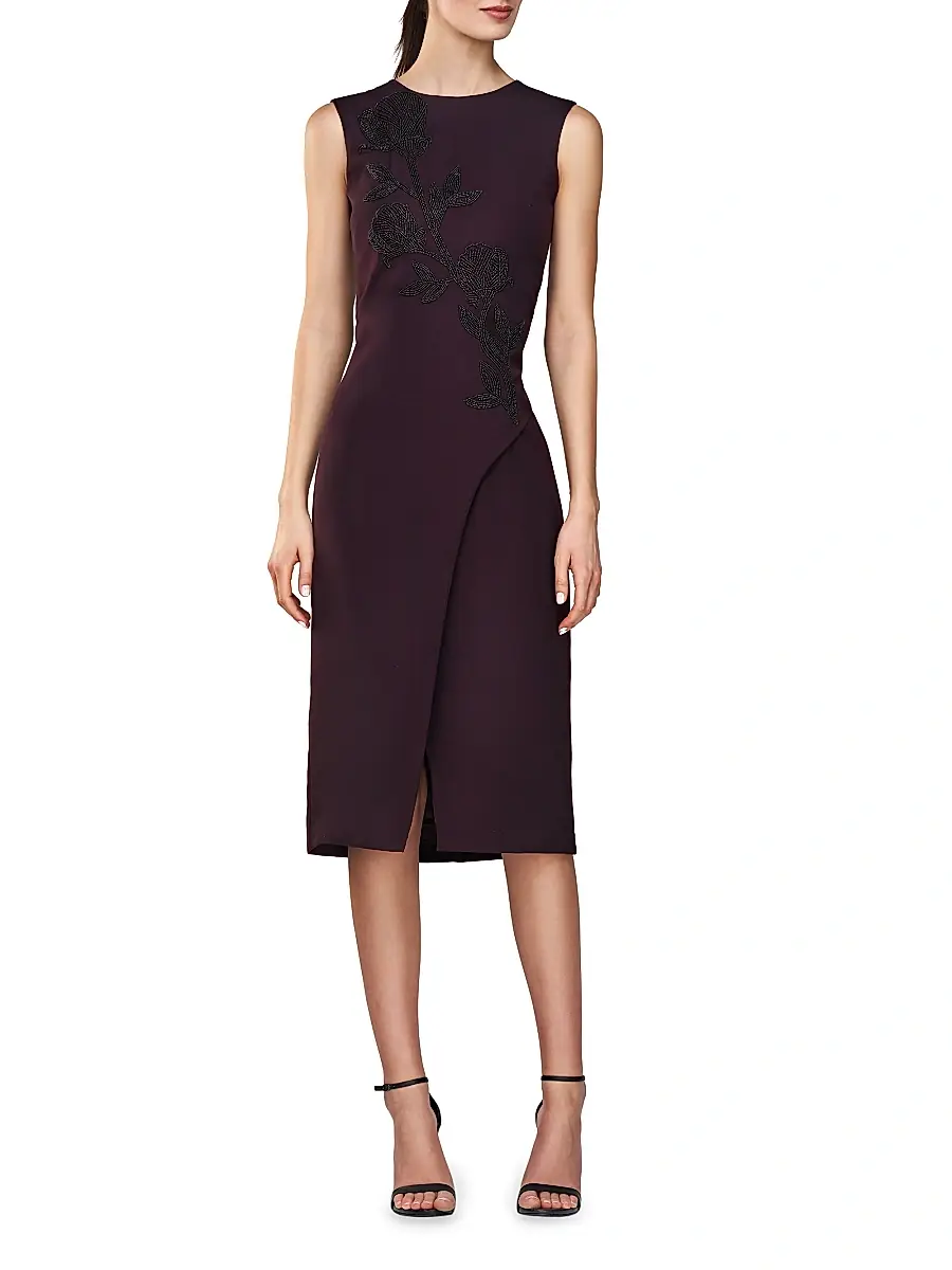 Kay Unger Women's Ellery Embellished Sleeveless Midi-Dress | Thumbnail 3 Kay Unger Women's Ellery Embellished Sleeveless Midi-Dress | Thumbnail 3