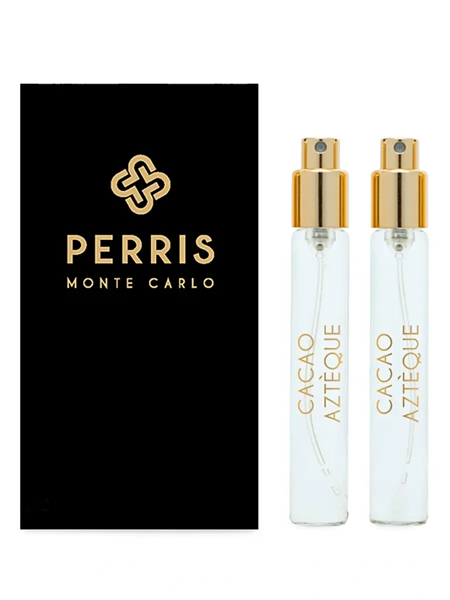 Perris Monte Carlo Cacao Azteque Extrait de Parfum 2-Piece Travel Spray Refill Set | Image 1 Perris Monte Carlo Cacao Azteque Extrait de Parfum 2-Piece Travel Spray Refill Set | Image 1