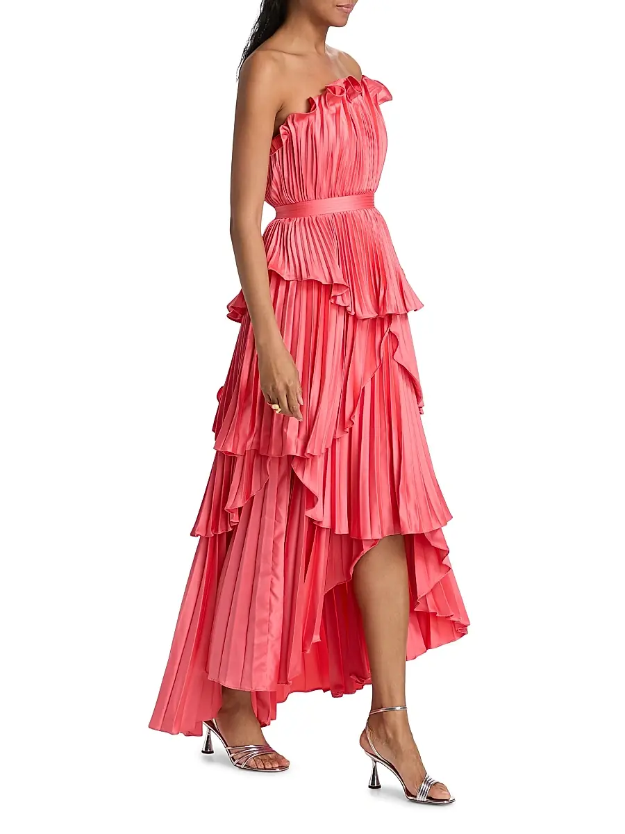 Amur Women's Janey Tiered Shell High-Low Gown | Thumbnail 2