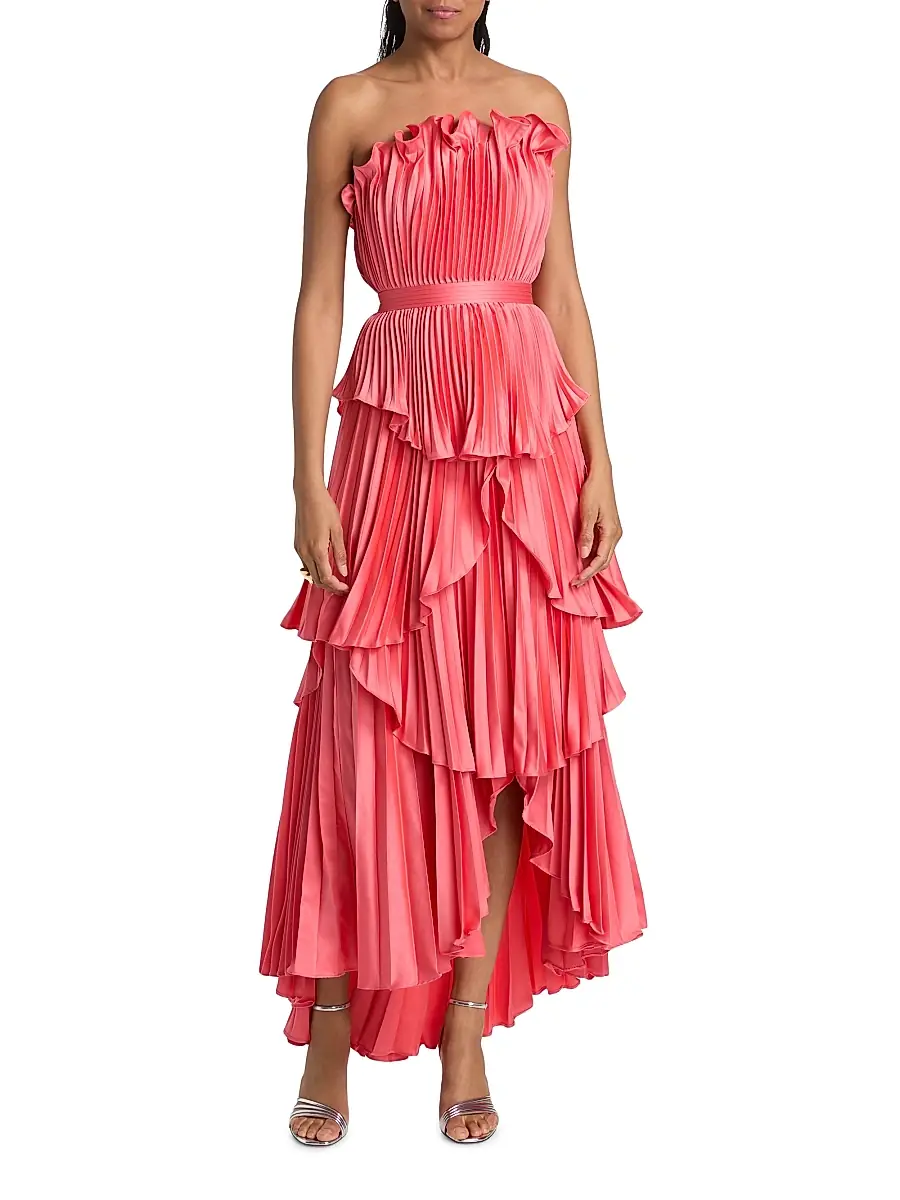 Amur Women's Janey Tiered Shell High-Low Gown | Thumbnail 3