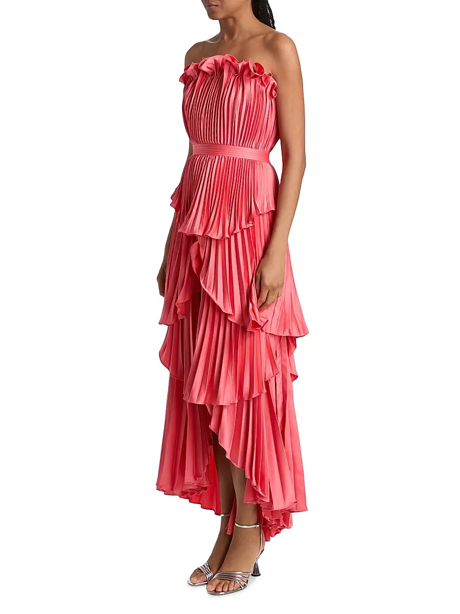 Amur Women's Janey Tiered Shell High-Low Gown | Thumbnail 4