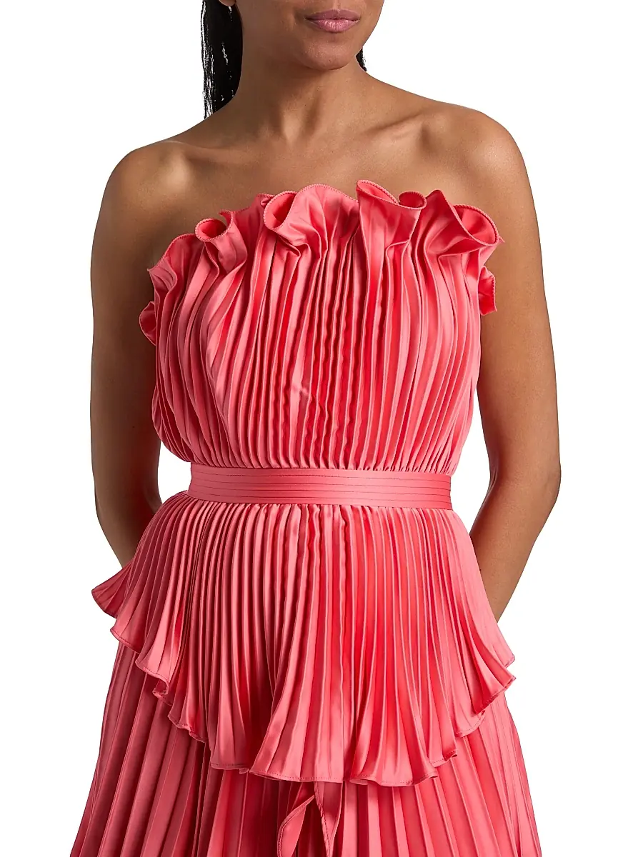 Amur Women's Janey Tiered Shell High-Low Gown | Thumbnail 6
