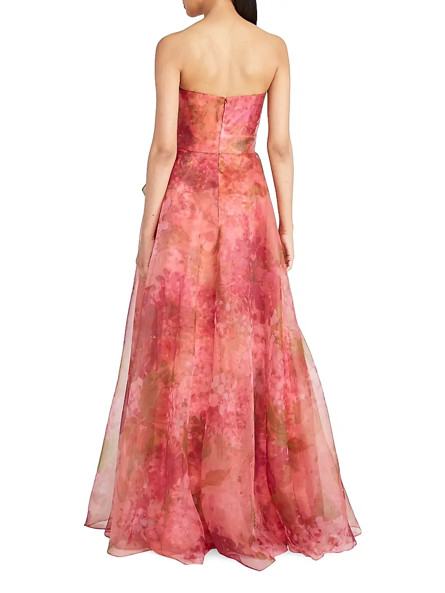 THEIA Women's Fahreta Floral Strapless Gown | Thumbnail 5 THEIA Women's Fahreta Floral Strapless Gown | Thumbnail 5