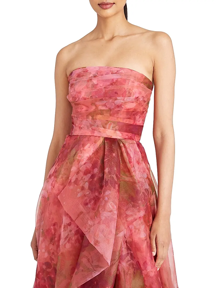 THEIA Women's Fahreta Floral Strapless Gown | Thumbnail 6 THEIA Women's Fahreta Floral Strapless Gown | Thumbnail 6