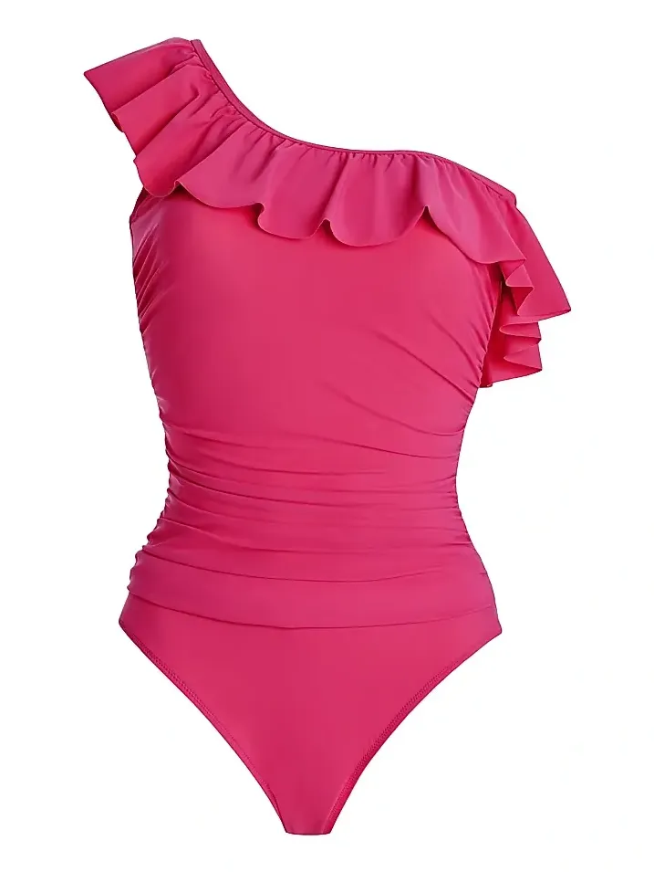 Gottex Swimwear Women's Tutti Frutti Ruffled One-Shoulder One-Piece Swimsuit