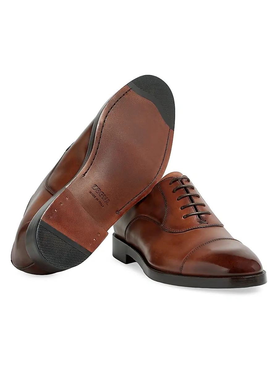 Zegna Men's Leather Torino Oxford Shoes | Thumbnail 2 Zegna Men's Leather Torino Oxford Shoes | Thumbnail 2