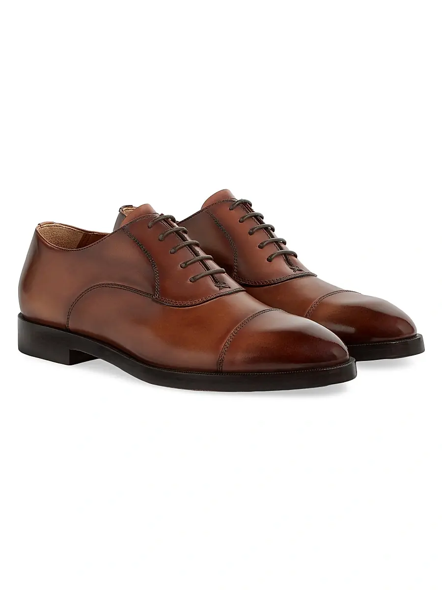 Zegna Men's Leather Torino Oxford Shoes | Thumbnail 3 Zegna Men's Leather Torino Oxford Shoes | Thumbnail 3