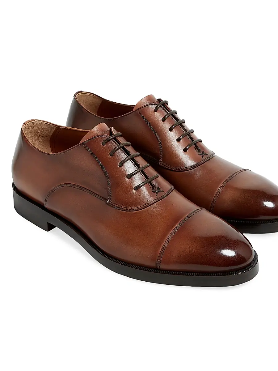 Zegna Men's Leather Torino Oxford Shoes | Thumbnail 4 Zegna Men's Leather Torino Oxford Shoes | Thumbnail 4