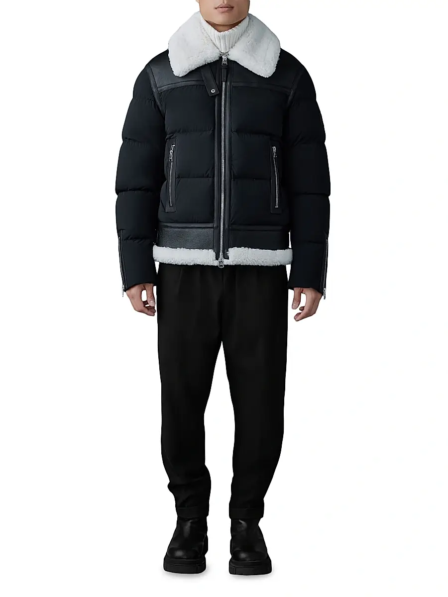 Mackage Men's Robert Shearling Down Jacket | Thumbnail 2 Mackage Men's Robert Shearling Down Jacket | Thumbnail 2