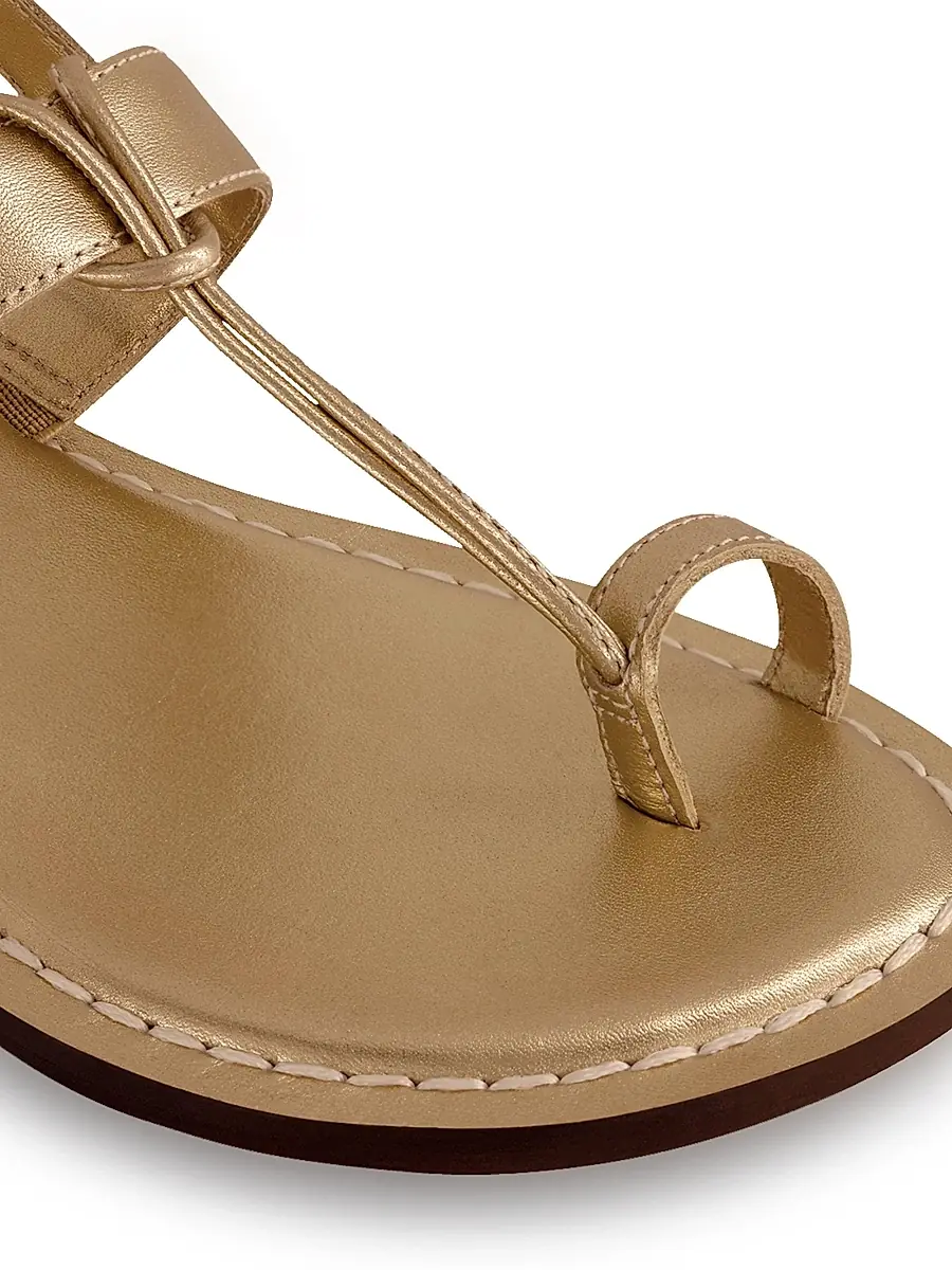 Bernardo Women's Maverick 2 Metallic Leather Toe Ring Sandals | Thumbnail 4 Bernardo Women's Maverick 2 Metallic Leather Toe Ring Sandals | Thumbnail 4
