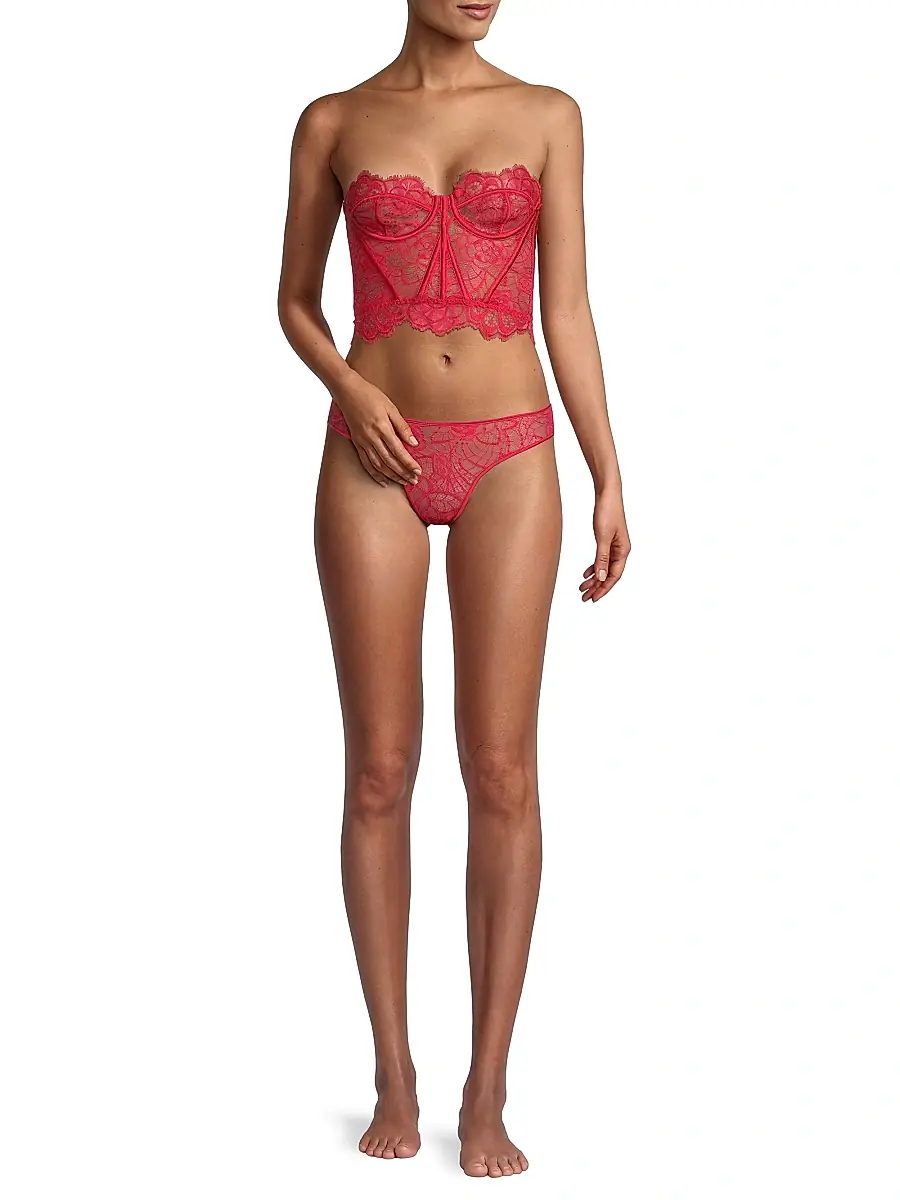 Kiki de Montparnasse Women's Coquette Floral Lace Briefs | Thumbnail 2