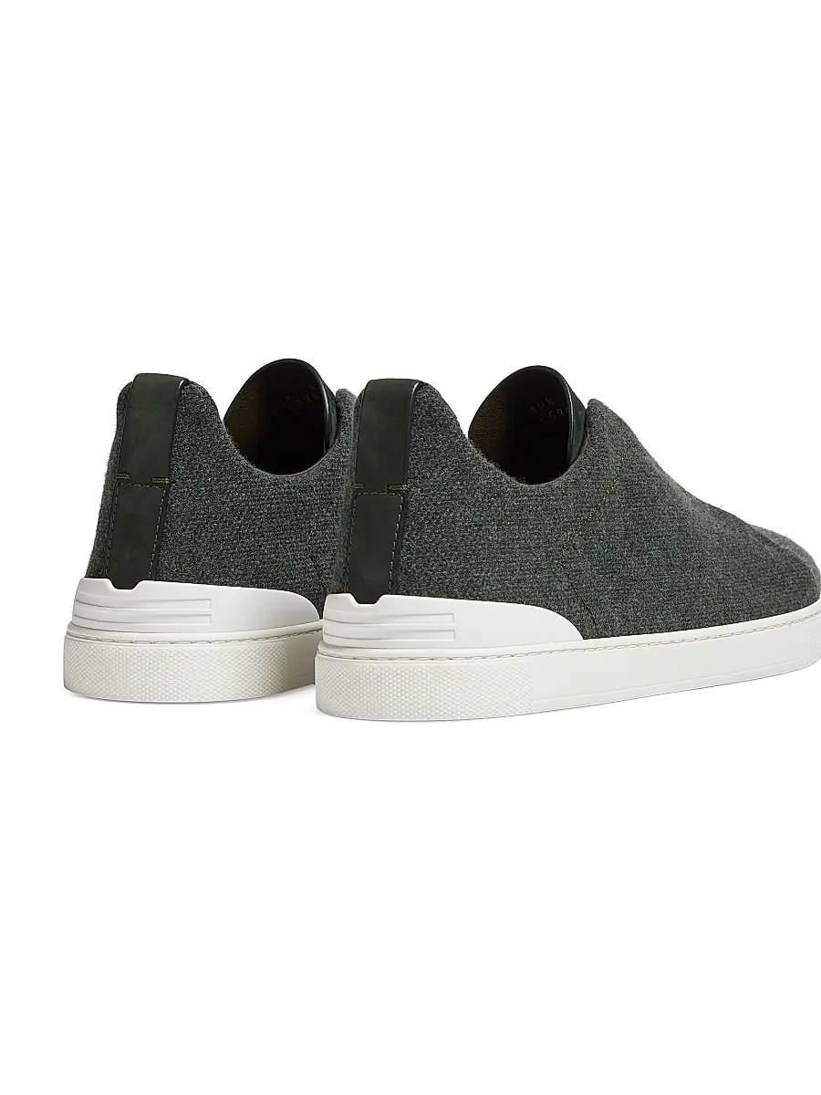 Zegna Men's Oasi Cashmere Triple Stitch Sneakers | Thumbnail 5 Zegna Men's Oasi Cashmere Triple Stitch Sneakers | Thumbnail 5