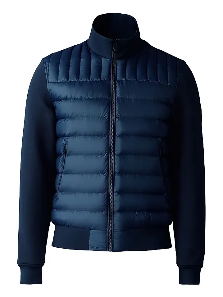 Men's Collin Mixed-Media Bomber Jacket