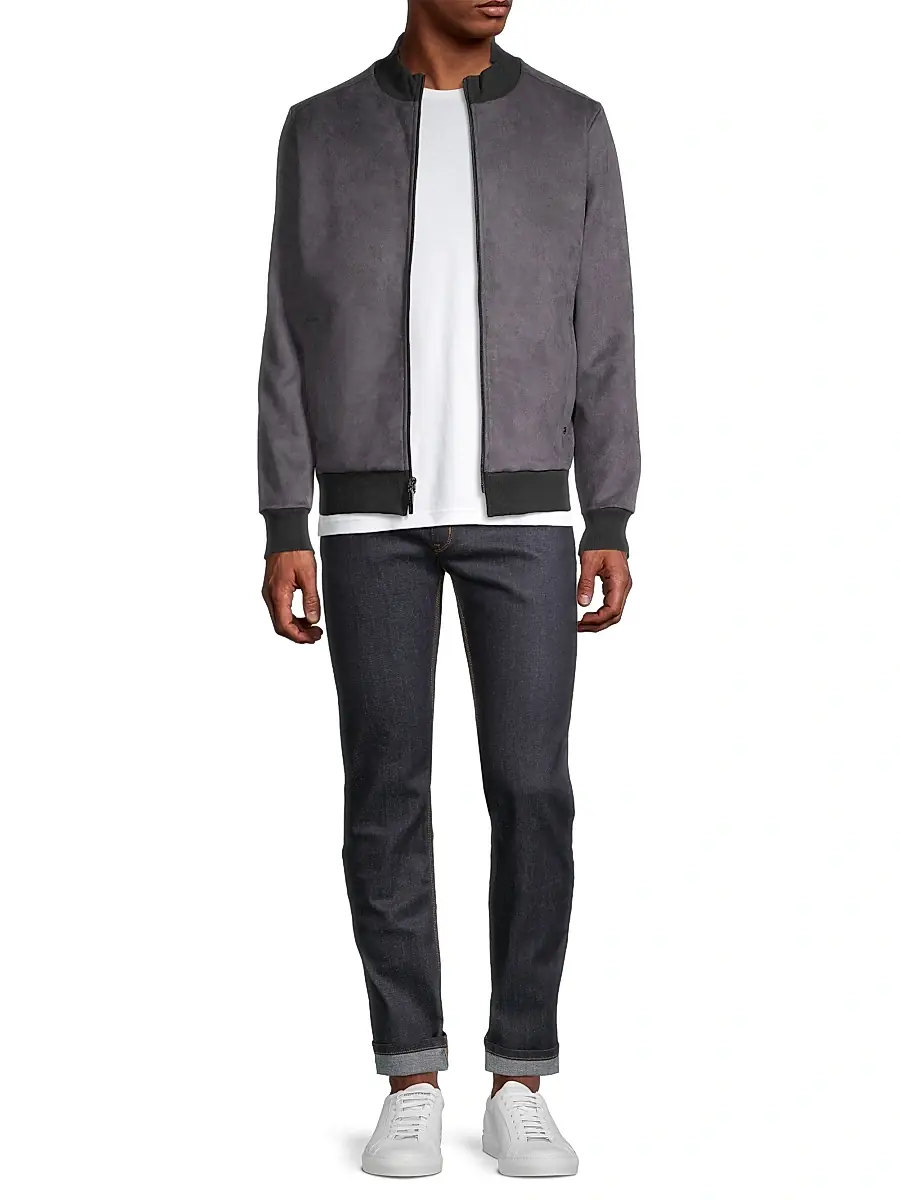Robert Barakett Men's Lachine Faux Suede Jacket | Thumbnail 2 Robert Barakett Men's Lachine Faux Suede Jacket | Thumbnail 2
