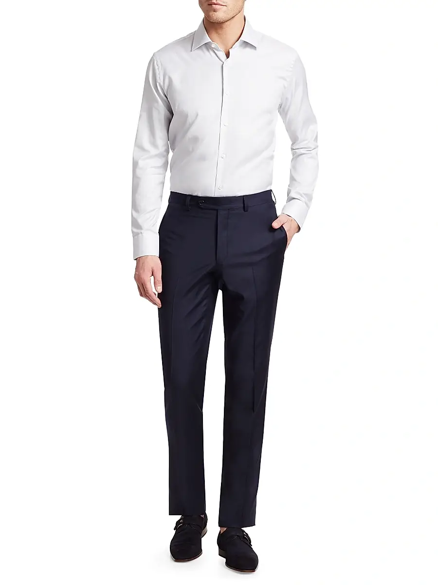 Saks Fifth Avenue Men's COLLECTION Wool Trousers | Thumbnail 2 Saks Fifth Avenue Men's COLLECTION Wool Trousers | Thumbnail 2