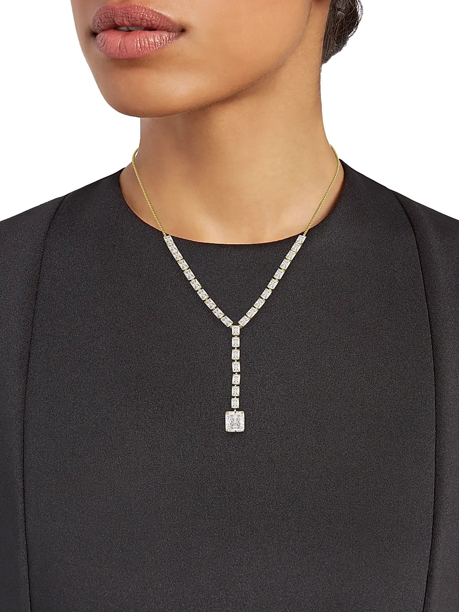 Adriana Orsini Women's Naomi 18K-Gold-Plated & Cubic Zirconia Y-Necklace - Gold | Thumbnail 2 Adriana Orsini Women's Naomi 18K-Gold-Plated & Cubic Zirconia Y-Necklace - Gold | Thumbnail 2