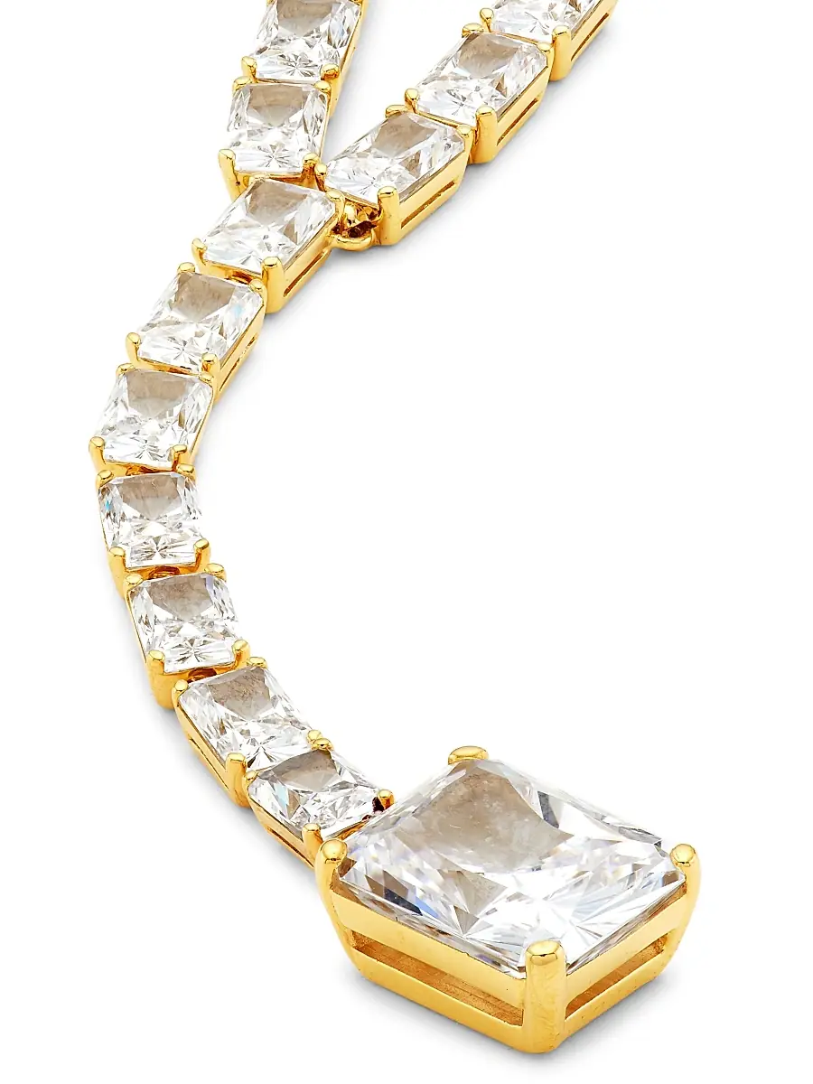 Adriana Orsini Women's Naomi 18K-Gold-Plated & Cubic Zirconia Y-Necklace - Gold | Thumbnail 4 Adriana Orsini Women's Naomi 18K-Gold-Plated & Cubic Zirconia Y-Necklace - Gold | Thumbnail 4