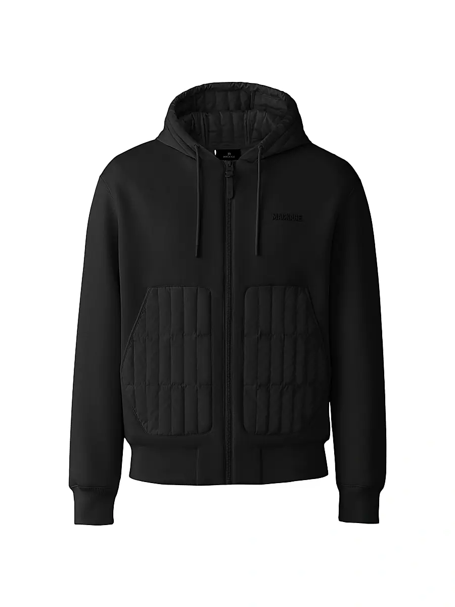 Mackage Men's Cruz Quilted Hoodie - Black | Image 1 Mackage Men's Cruz Quilted Hoodie - Black | Image 1