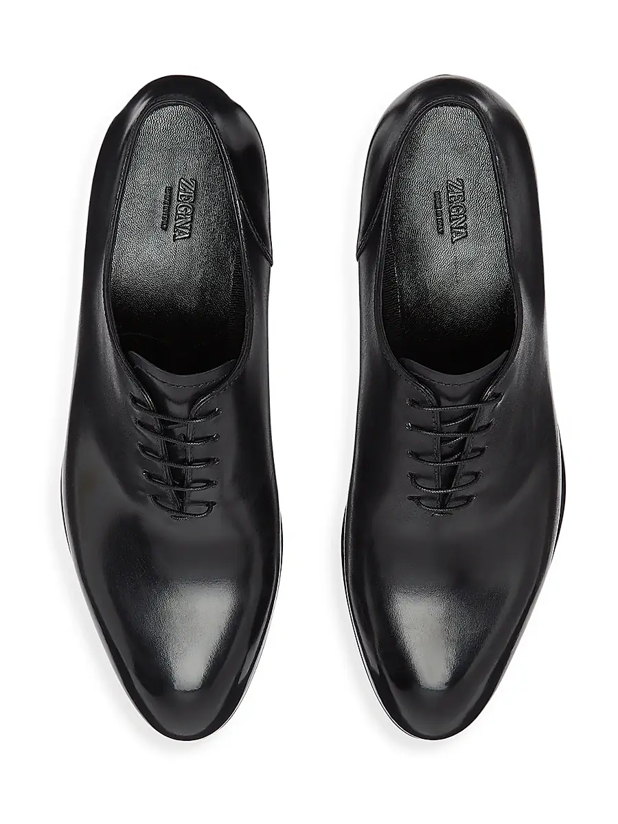 Zegna Men's Hand-Buffed Leather Vienna Evening Wholecut Oxford | Thumbnail 3 Zegna Men's Hand-Buffed Leather Vienna Evening Wholecut Oxford | Thumbnail 3