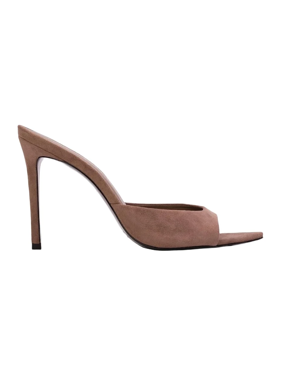 Black Suede Studio Women's Brea 100MM Suede Mules