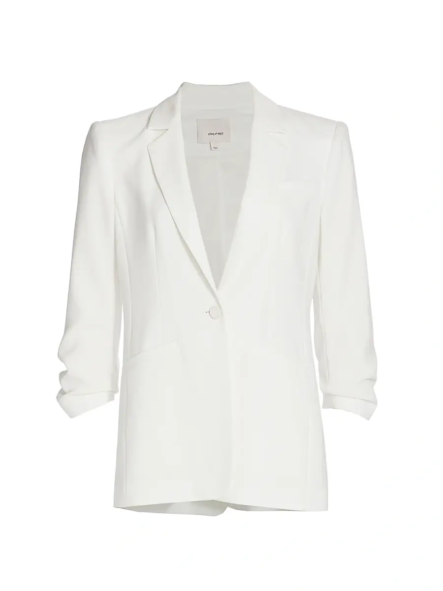 Cinq à Sept Women's Khloe Crepe Ruched Blazer - | Image 1 Cinq à Sept Women's Khloe Crepe Ruched Blazer - | Image 1