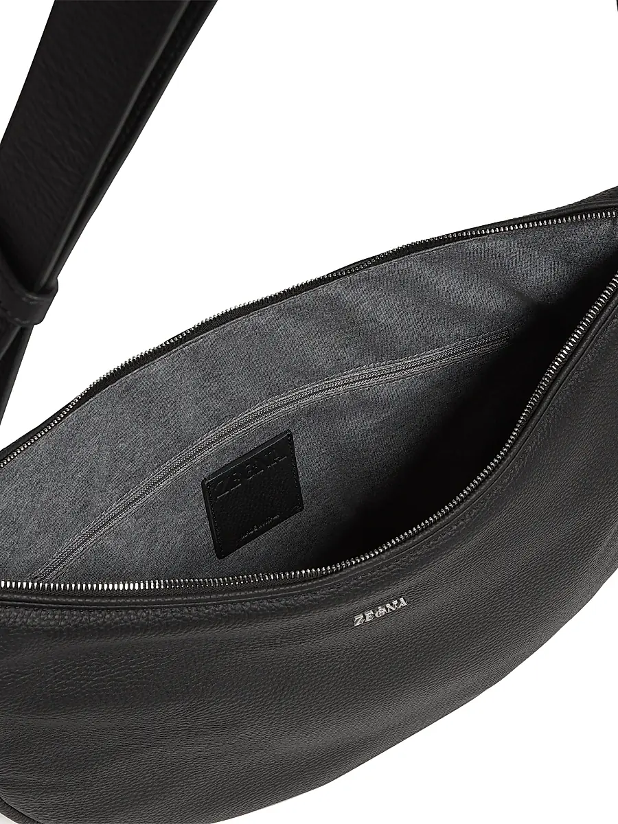 Zegna Men's Deerskin Hobo Panorama Mini Bag | Thumbnail 5