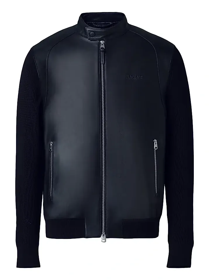 Mackage Men's Dominic Knit Mixed-Media Jacket | Thumbnail 1 Mackage Men's Dominic Knit Mixed-Media Jacket | Thumbnail 1