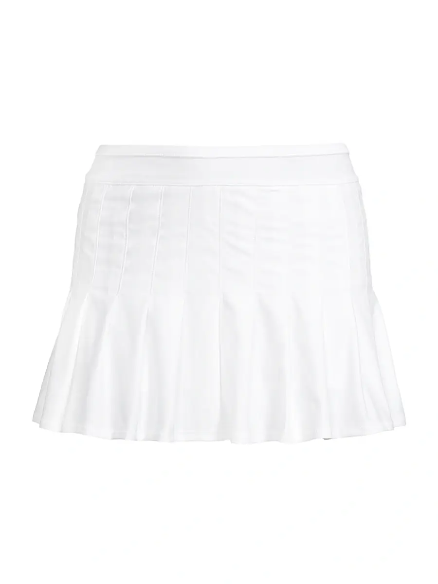 Lucky in Love Women's Pleated Performance Tennis Skirt - White | Image 1 Lucky in Love Women's Pleated Performance Tennis Skirt - White | Image 1