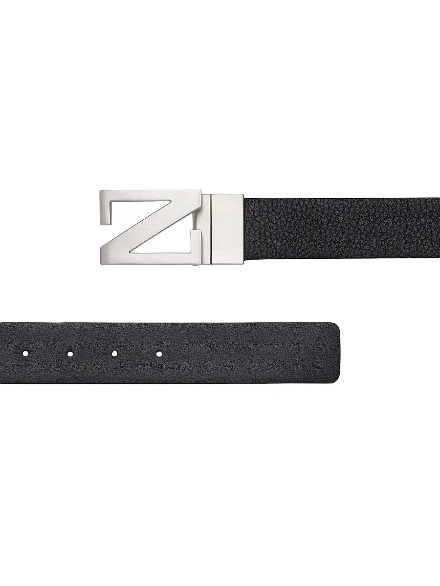 Zegna Men's Reversible Leather Belt | Thumbnail 2