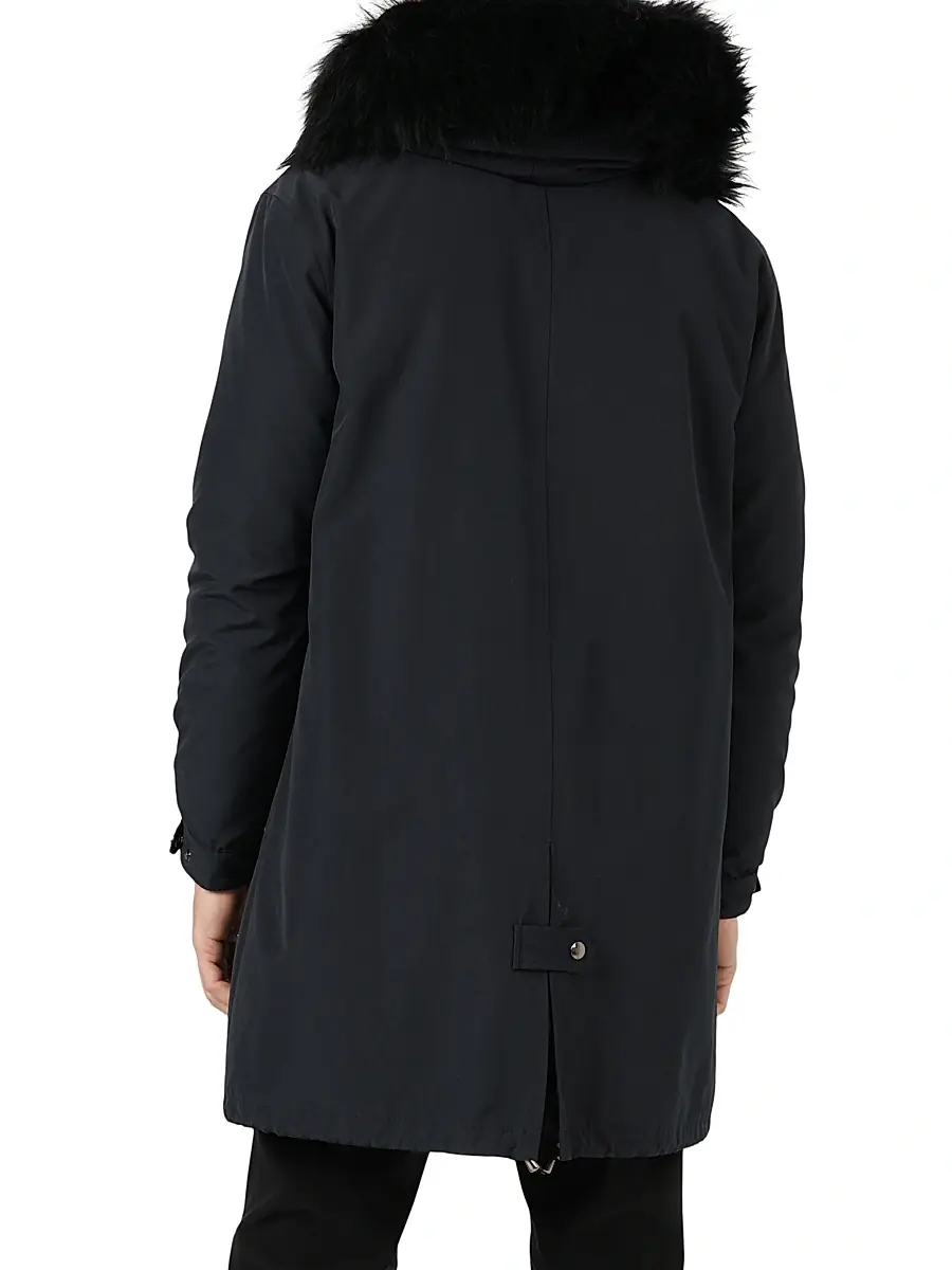 Gorski Men's Parka With Shearling Lamb Hood Trim | Thumbnail 5