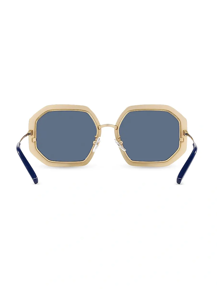 Tory Burch Women's 52MM Geometric Sunglasses - Shiny Gold | Thumbnail 12