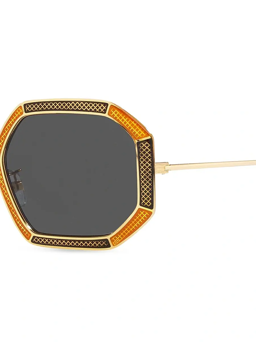 Tory Burch Women's 52MM Geometric Sunglasses - Shiny Gold | Thumbnail 3