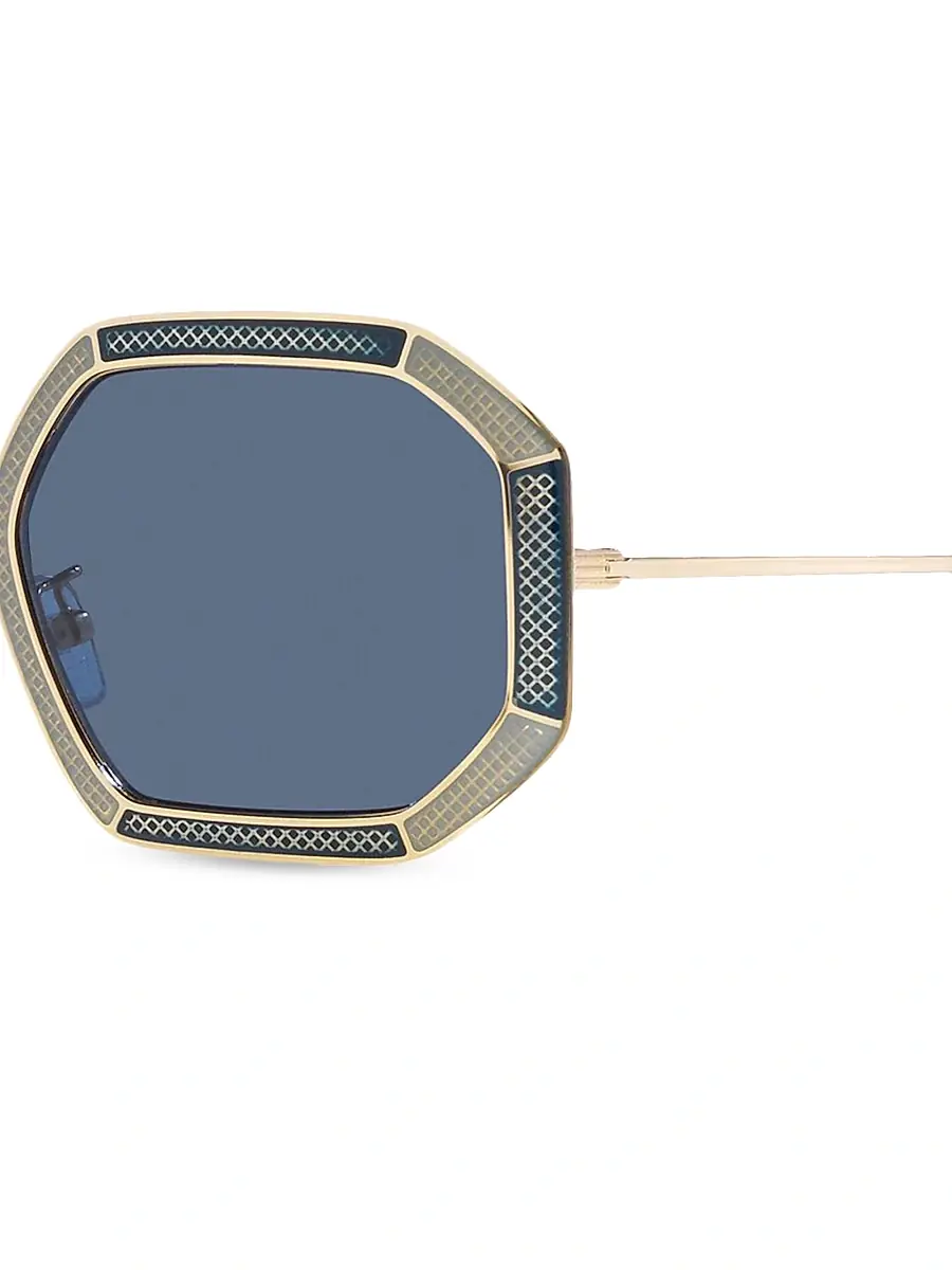 Tory Burch Women's 52MM Geometric Sunglasses - Shiny Gold | Thumbnail 9