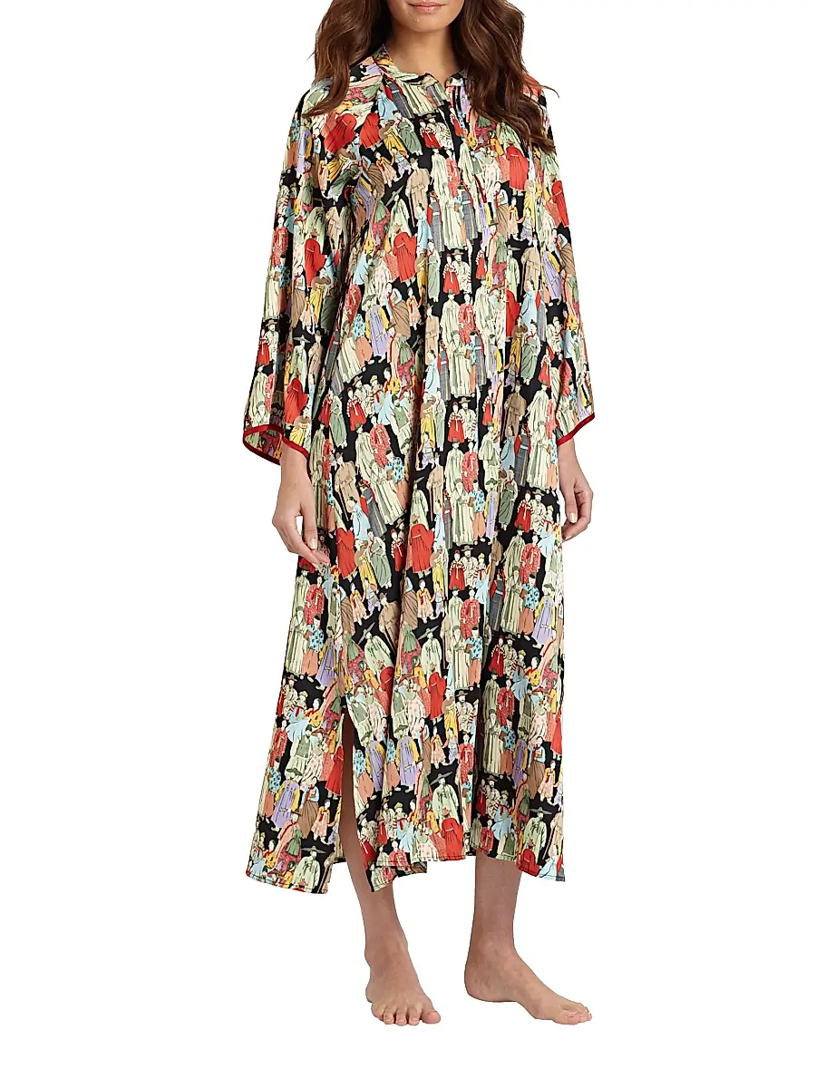 Natori Women's Dynasty Zip Nightgown | Thumbnail 2 Natori Women's Dynasty Zip Nightgown | Thumbnail 2