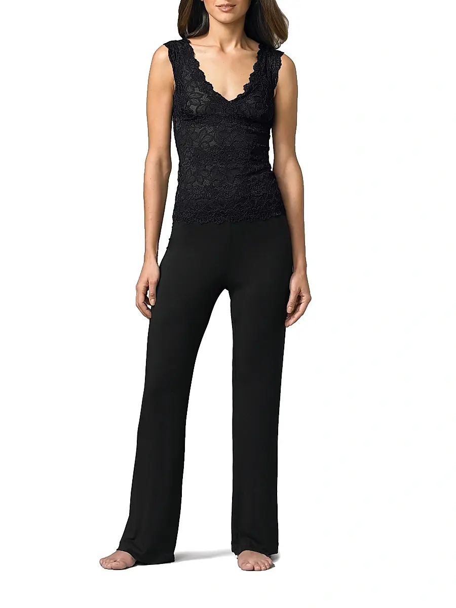 Natori Women's Rose Parfait Tank - Black | Thumbnail 2 Natori Women's Rose Parfait Tank - Black | Thumbnail 2