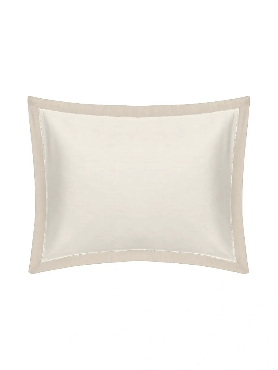 Home Treasures Celeste Cotton Euro Sham - Pearl European | Image 1 Home Treasures Celeste Cotton Euro Sham - Pearl European | Image 1