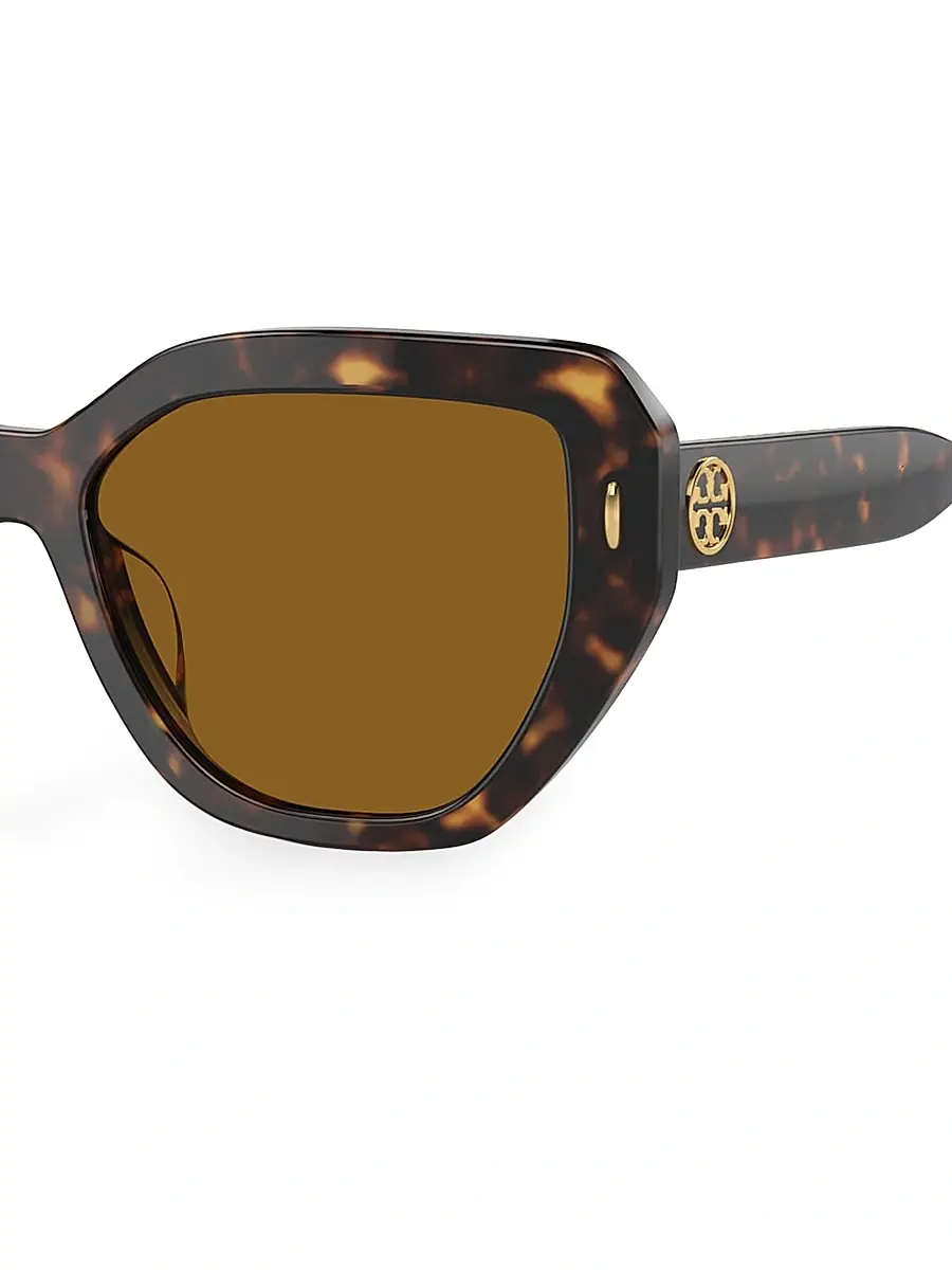 Tory Burch Women's Miller 55MM Oversized Cat-Eye Sunglasses - Dark Tortoise | Thumbnail 3 Tory Burch Women's Miller 55MM Oversized Cat-Eye Sunglasses - Dark Tortoise | Thumbnail 3