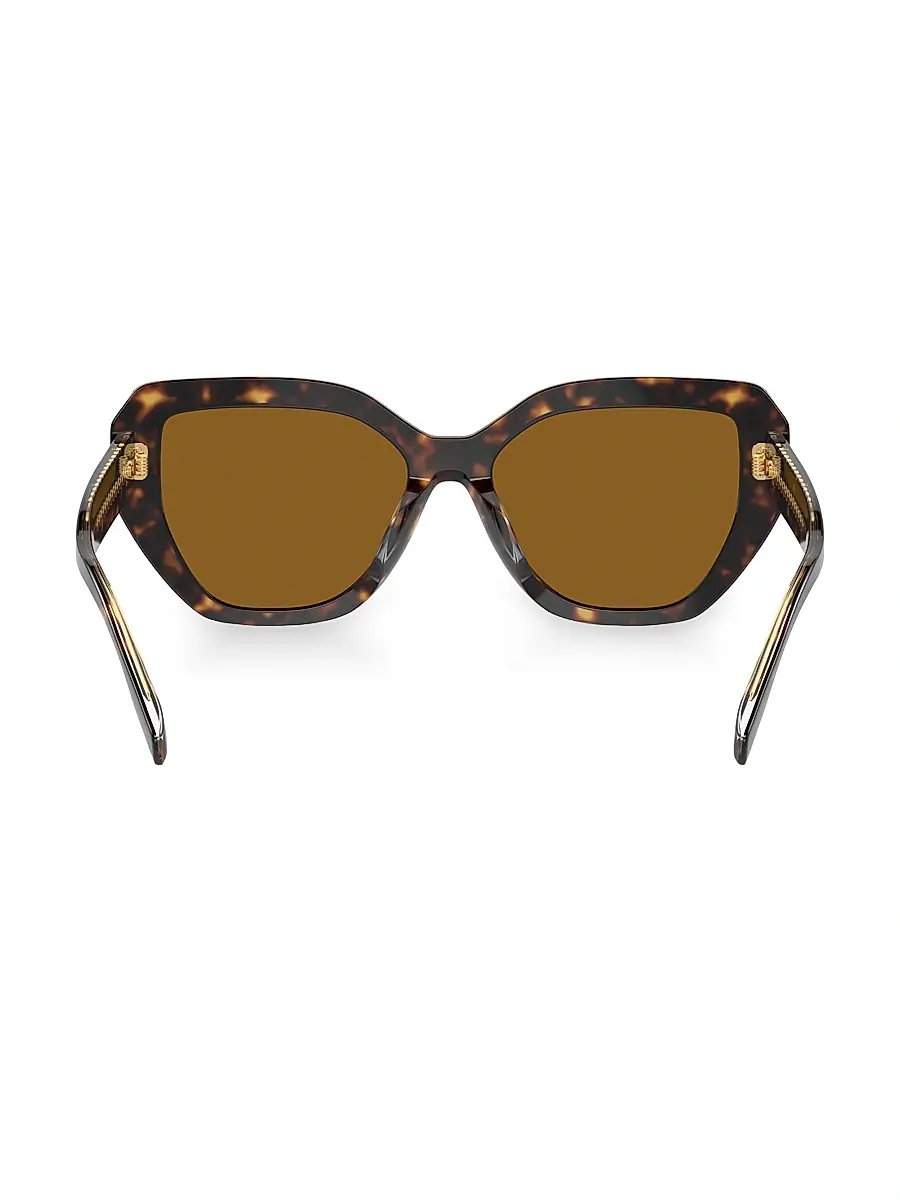 Tory Burch Women's Miller 55MM Oversized Cat-Eye Sunglasses - Dark Tortoise | Thumbnail 5 Tory Burch Women's Miller 55MM Oversized Cat-Eye Sunglasses - Dark Tortoise | Thumbnail 5