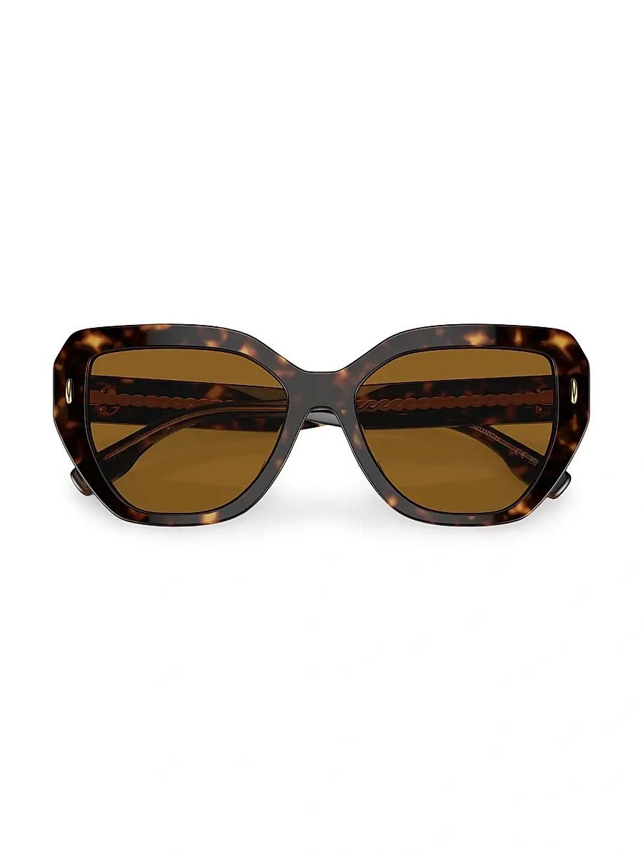 Tory Burch Women's Miller 55MM Oversized Cat-Eye Sunglasses - Dark Tortoise | Thumbnail 6 Tory Burch Women's Miller 55MM Oversized Cat-Eye Sunglasses - Dark Tortoise | Thumbnail 6