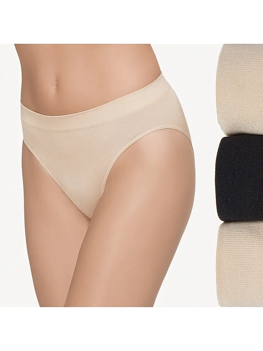 Wacoal 3-Pack B-Smooth Hi-Cut Briefs | Thumbnail 2