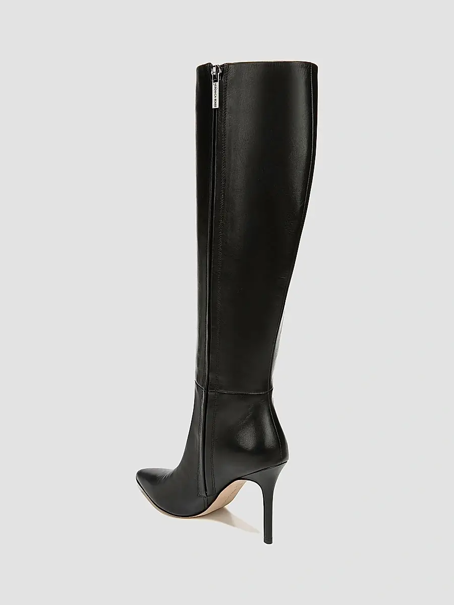 Veronica Beard Women's Lisa 95MM Knee-High Wide-Calf Leather Boots | Thumbnail 3