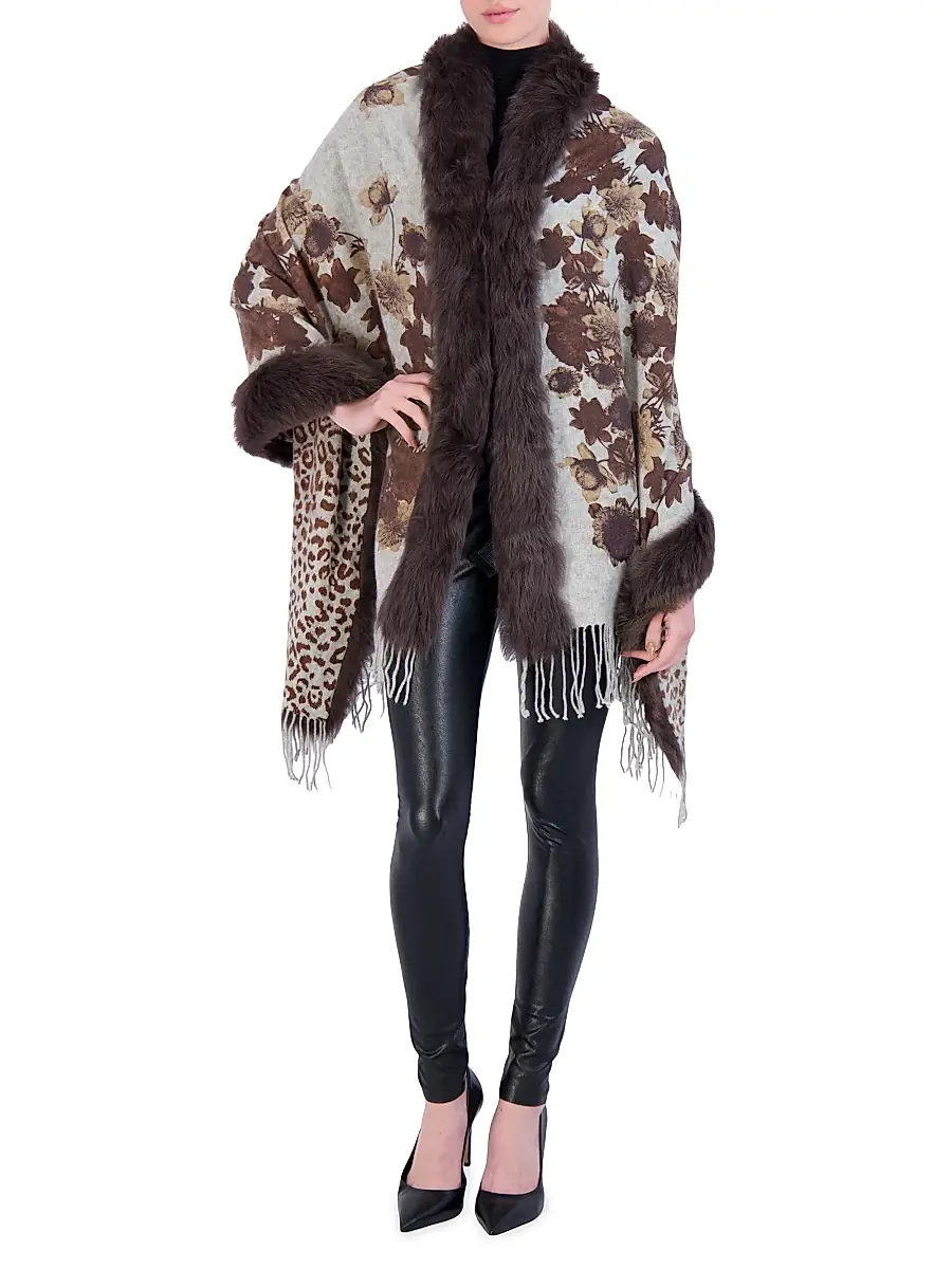 Gorski Women's Double Face Cashmere Stole | Thumbnail 2 Gorski Women's Double Face Cashmere Stole | Thumbnail 2