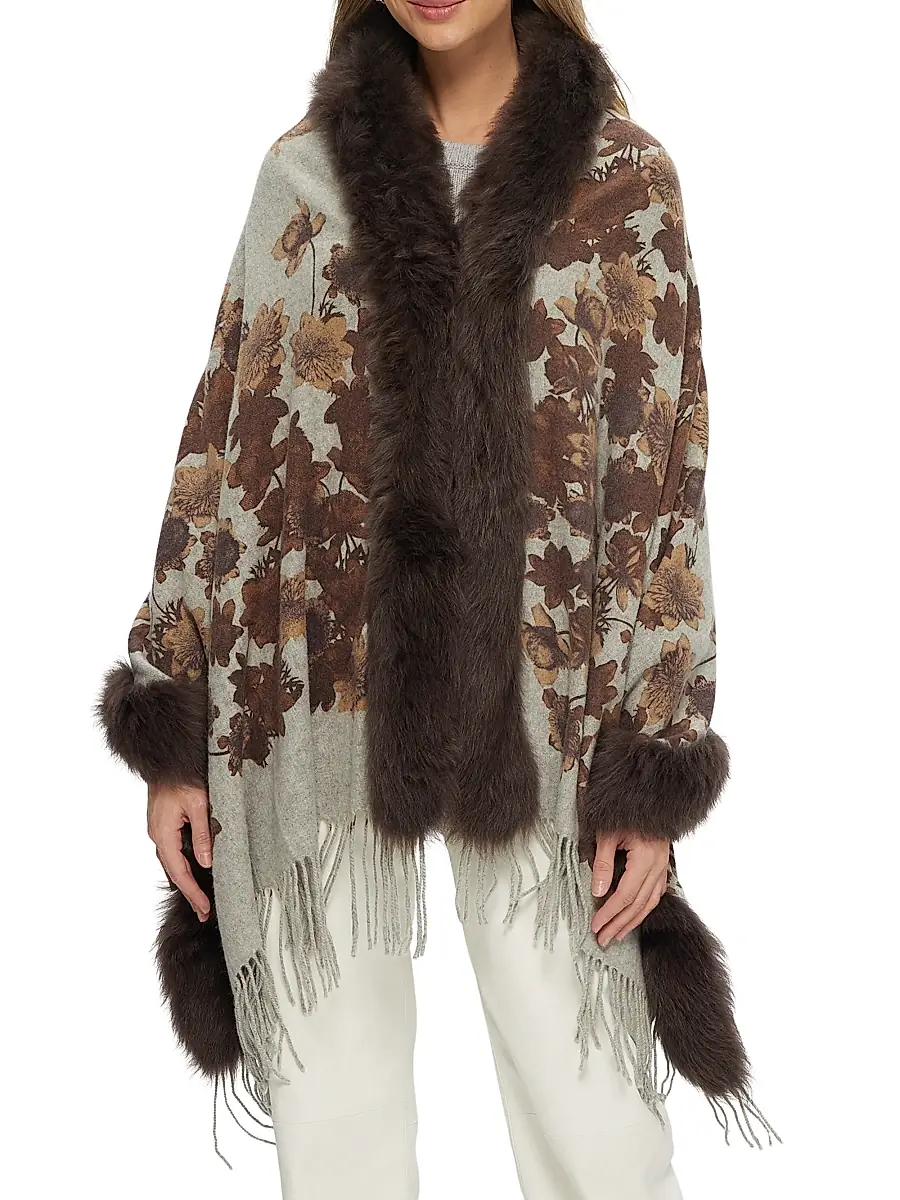 Gorski Women's Double Face Cashmere Stole | Thumbnail 3 Gorski Women's Double Face Cashmere Stole | Thumbnail 3