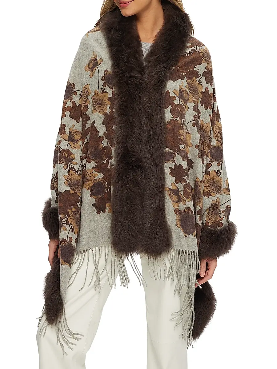 Gorski Women's Double Face Cashmere Stole | Thumbnail 4 Gorski Women's Double Face Cashmere Stole | Thumbnail 4