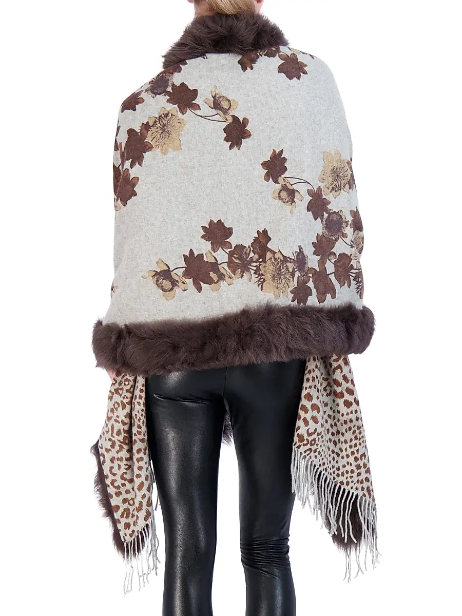 Gorski Women's Double Face Cashmere Stole | Thumbnail 5 Gorski Women's Double Face Cashmere Stole | Thumbnail 5