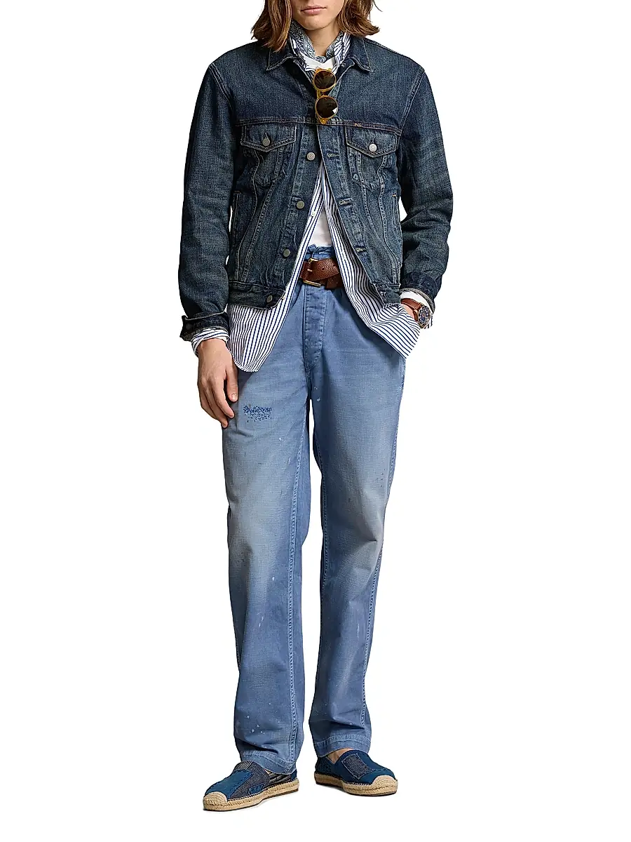 Polo Ralph Lauren Men's Faded Denim Trucker Jacket | Thumbnail 2