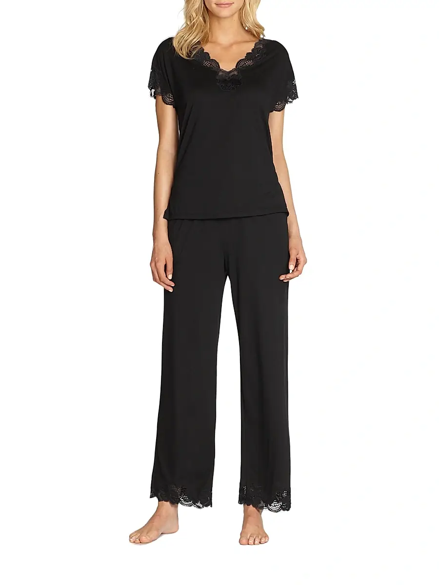 Natori Women's Zen Floral Jersey Pajamas | Thumbnail 2 Natori Women's Zen Floral Jersey Pajamas | Thumbnail 2